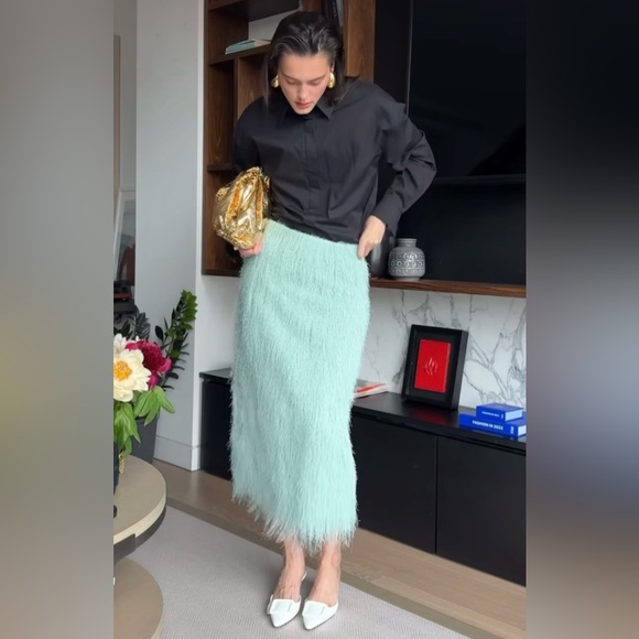 Nwt zara fringed midi skirt size S - Picture 1 of 6